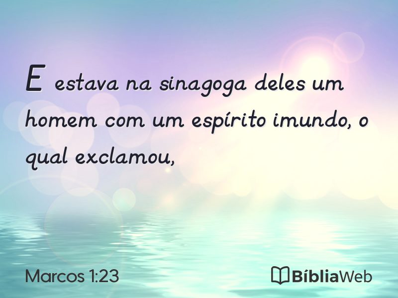 Marcos 1:23 em imagem para compartilhar