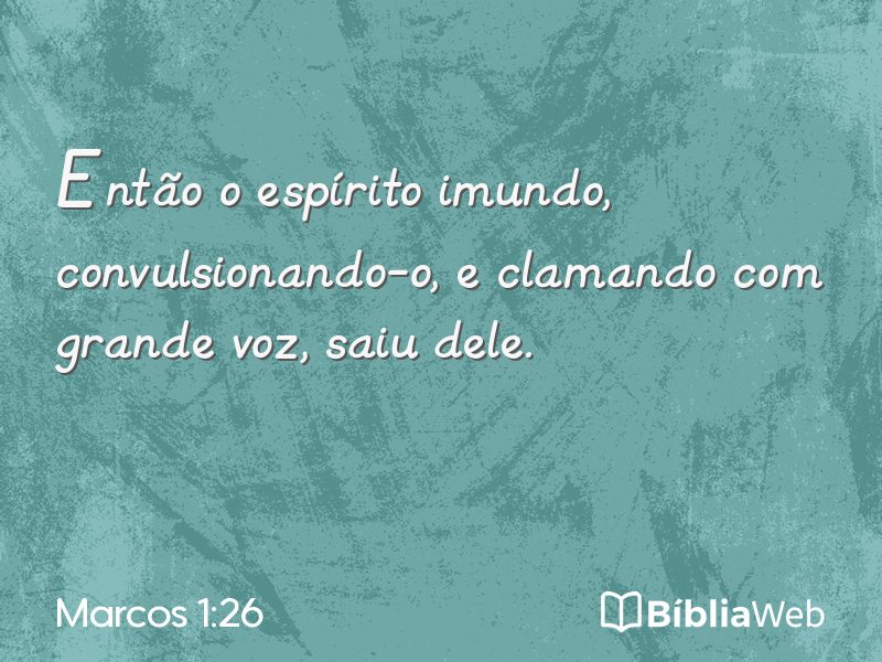Marcos 1:26 em imagem para compartilhar