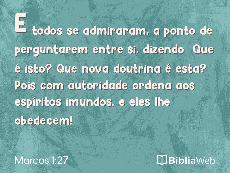 Marcos 1:27 em imagem para compartilhar