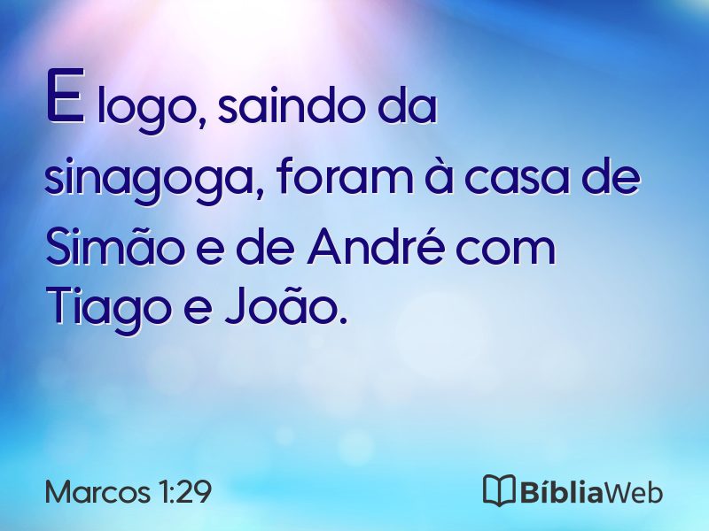 Marcos 1:29 em imagem para compartilhar