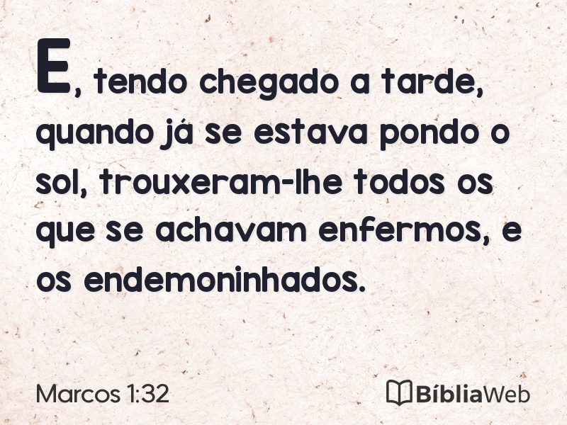 Marcos 1:32 em imagem para compartilhar