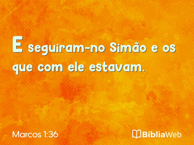 Marcos 1:36 em imagem para compartilhar