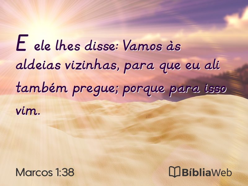 Marcos 1:38 em imagem para compartilhar