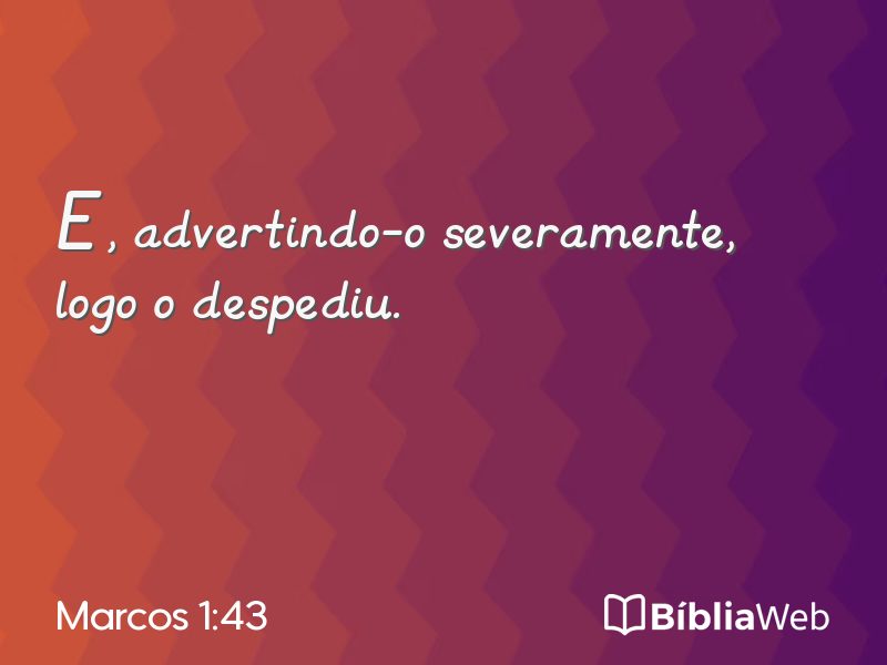 Marcos 1:43 em imagem para compartilhar