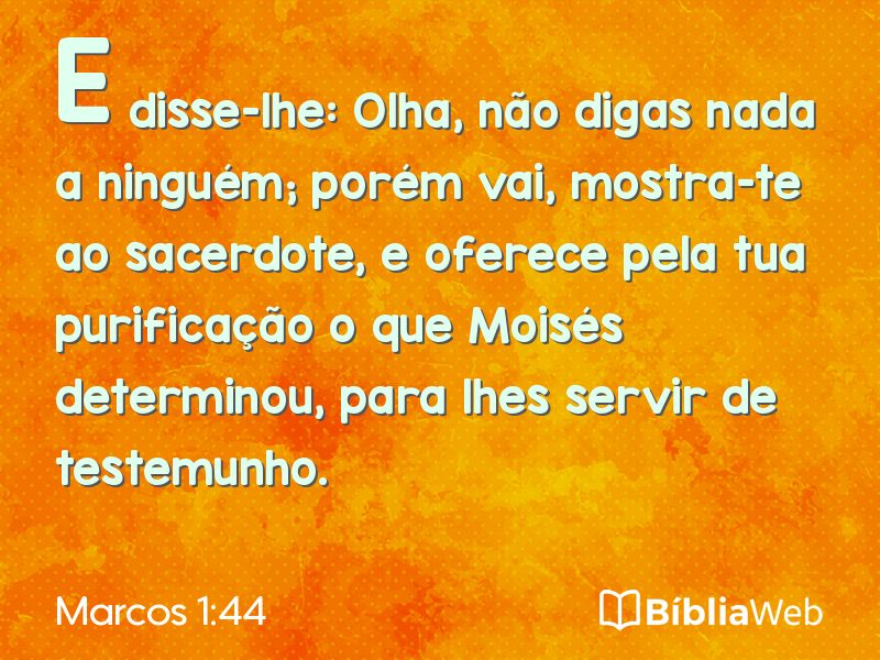 Marcos 1:44 em imagem para compartilhar