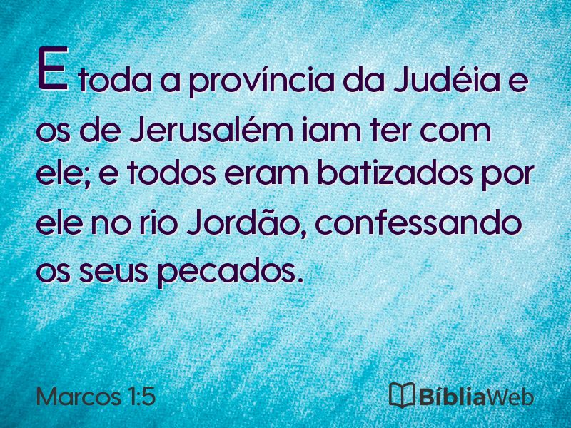 Marcos 1:5 em imagem para compartilhar