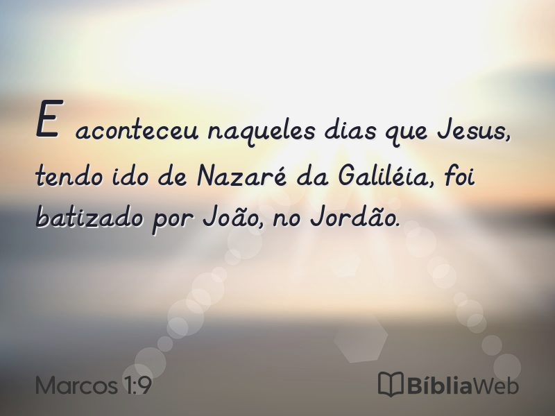 Marcos 1:9 em imagem para compartilhar