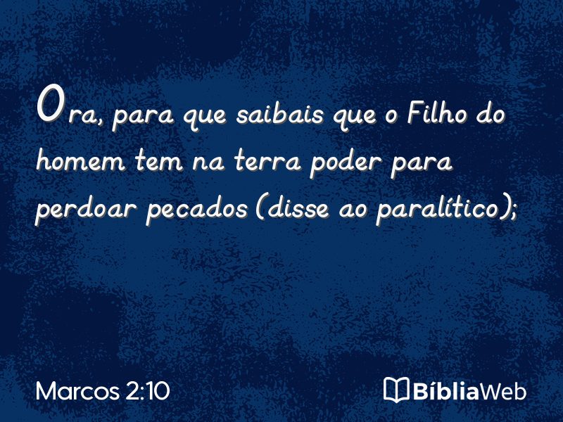 Marcos 2:10 em imagem para compartilhar