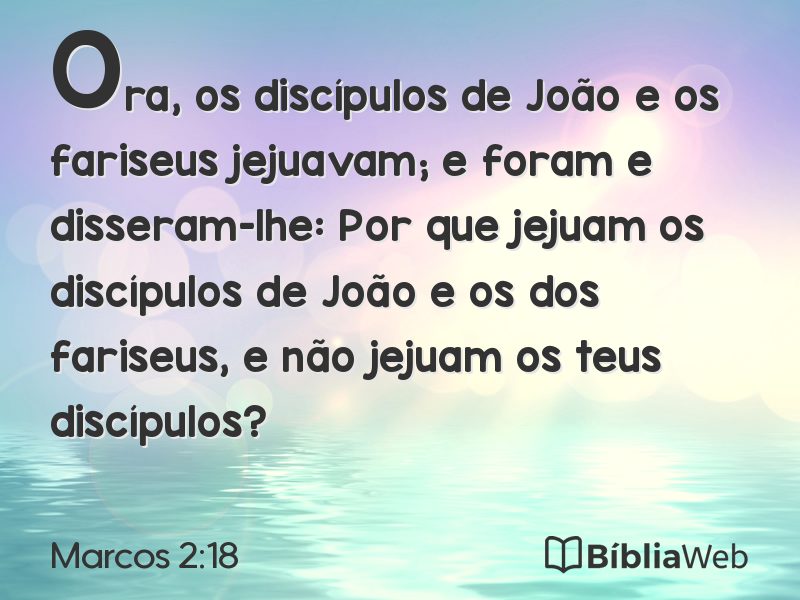 Marcos 2:18 em imagem para compartilhar