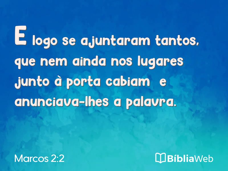 Marcos 2:2 em imagem para compartilhar