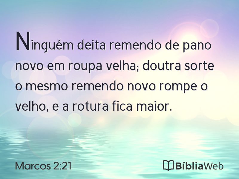 Marcos 2:21 em imagem para compartilhar