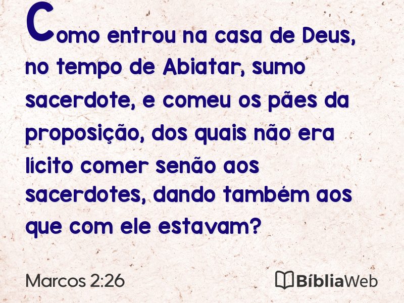 Marcos 2:26 em imagem para compartilhar