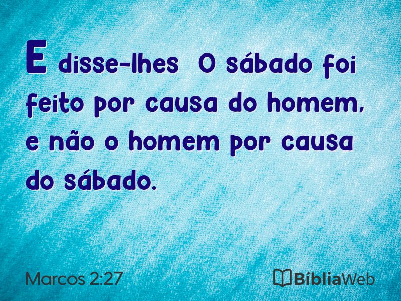 Marcos 2:27 em imagem para compartilhar