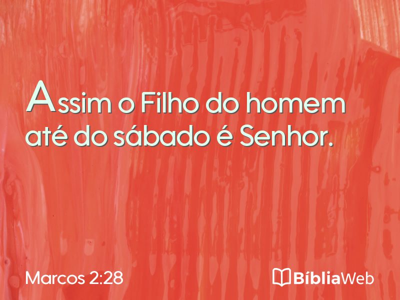 Marcos 2:28 em imagem para compartilhar