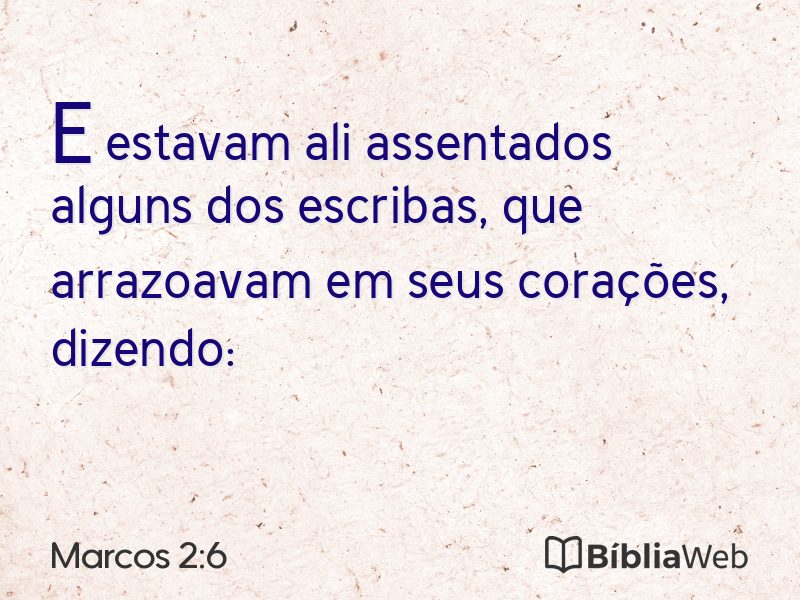 Marcos 2:6 em imagem para compartilhar