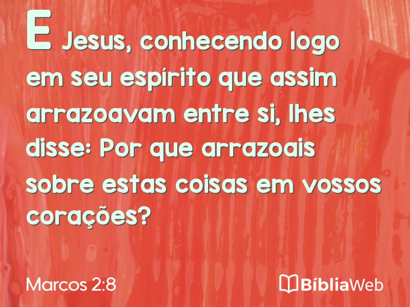 Marcos 2:8 em imagem para compartilhar