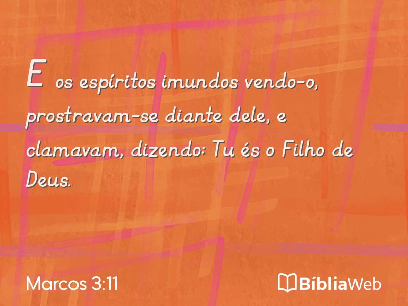 Marcos 3:11 em imagem para compartilhar