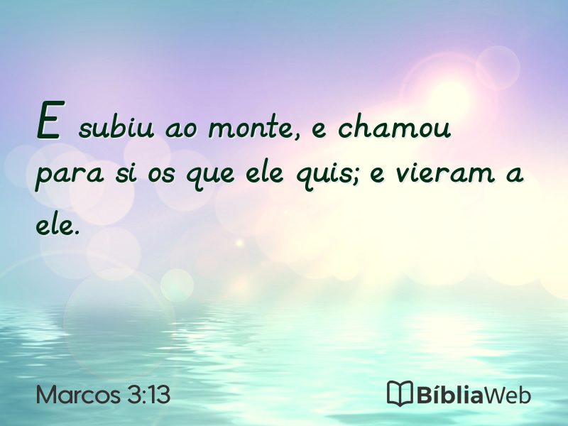 Marcos 3:13 em imagem para compartilhar
