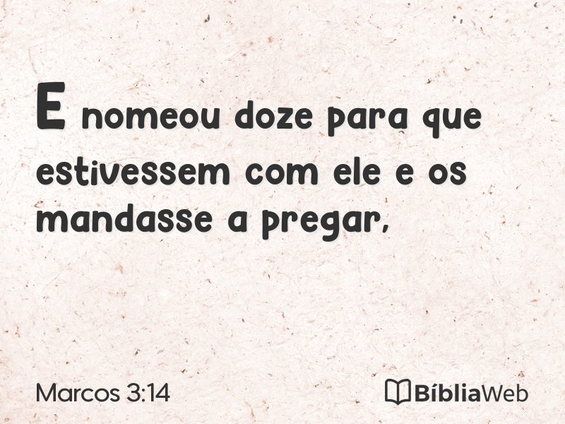 Marcos 3:14 em imagem para compartilhar