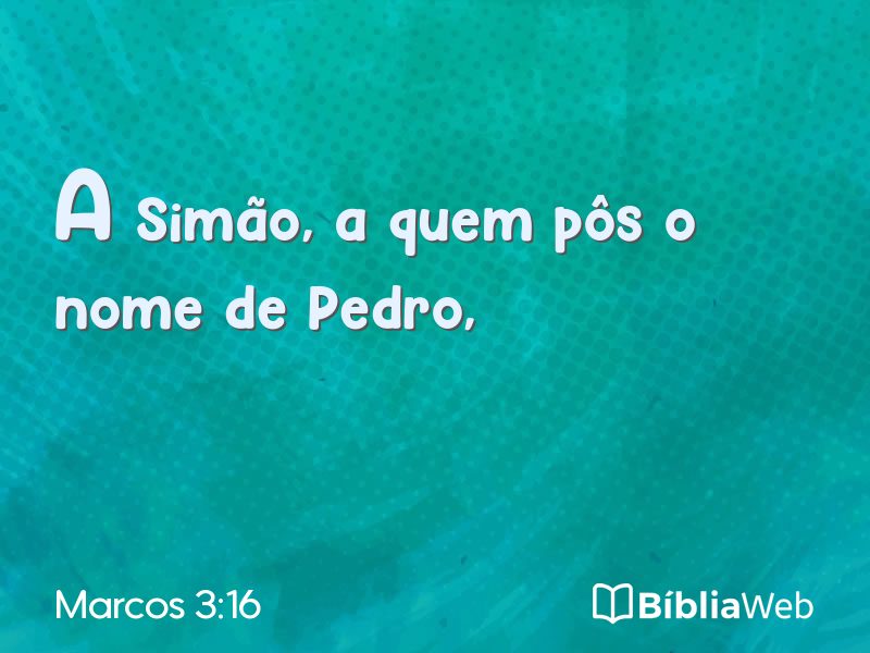 Marcos 3:16 em imagem para compartilhar