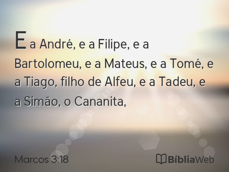 Marcos 3:18 em imagem para compartilhar