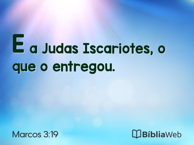 Marcos 3:19 em imagem para compartilhar