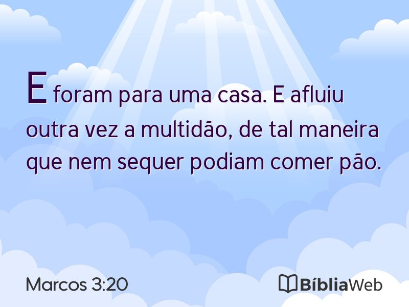 Marcos 3:20 em imagem para compartilhar