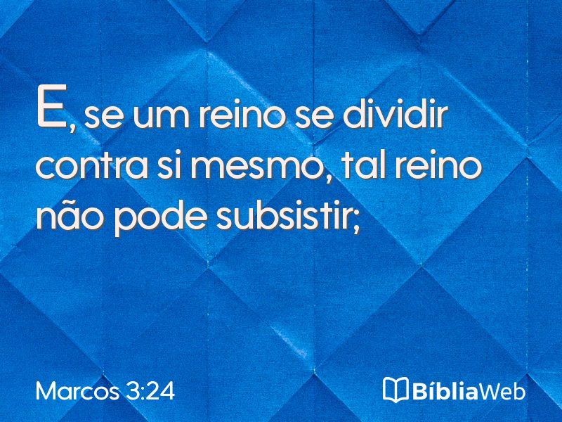 Marcos 3:24 em imagem para compartilhar
