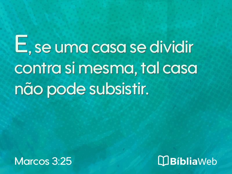 Marcos 3:25 em imagem para compartilhar