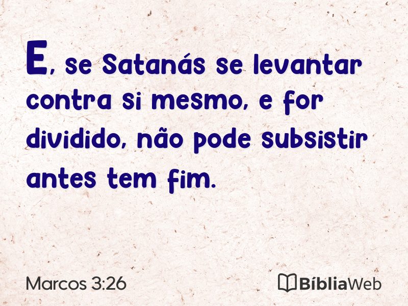 Marcos 3:26 em imagem para compartilhar