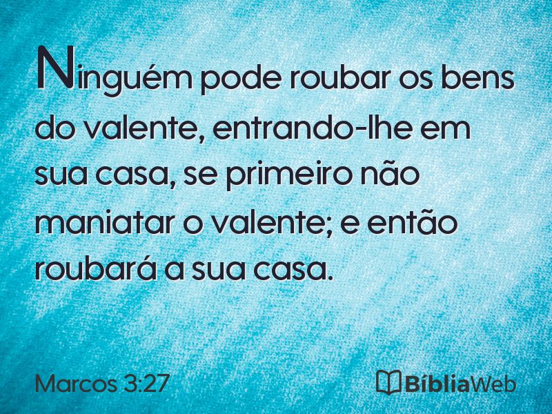 Marcos 3:27 em imagem para compartilhar
