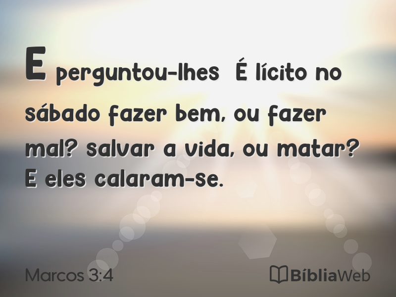 Marcos 3:4 em imagem para compartilhar