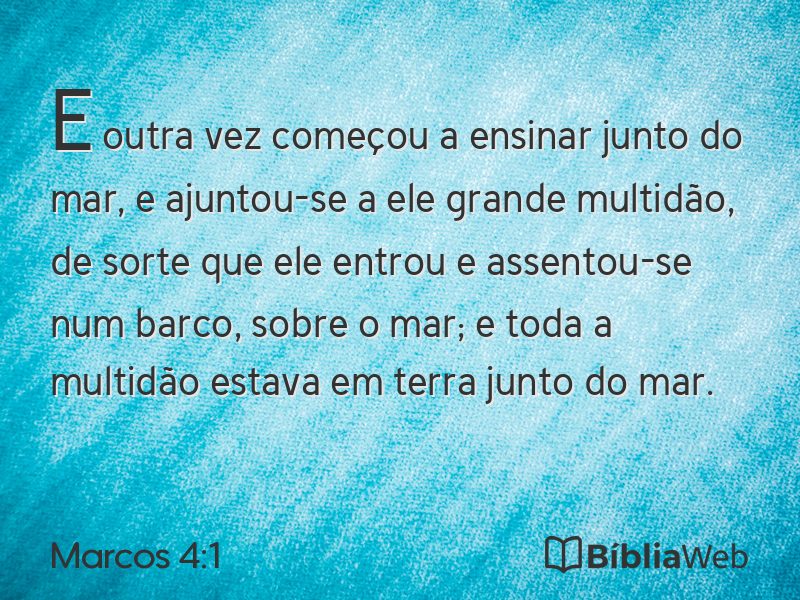 Marcos 4:1 em imagem para compartilhar