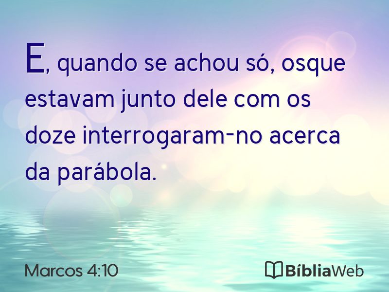 Marcos 4:10 em imagem para compartilhar