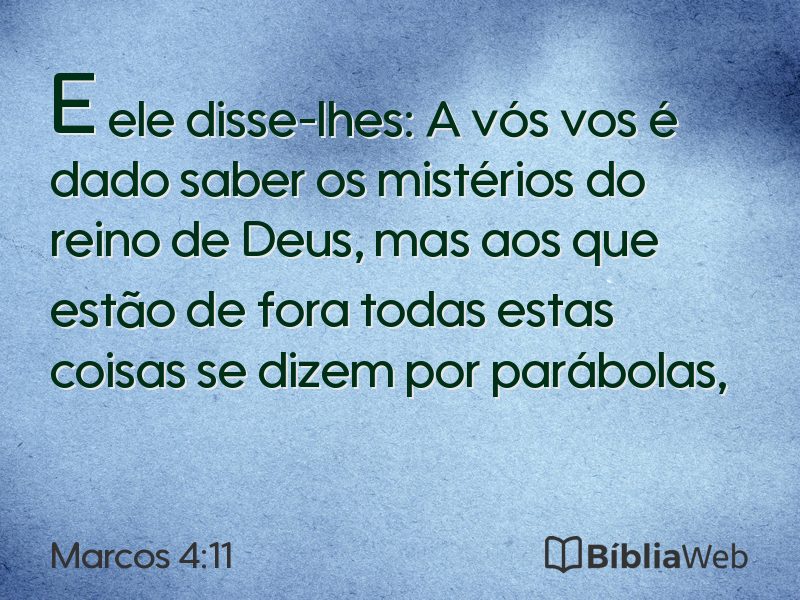 Marcos 4:11 em imagem para compartilhar