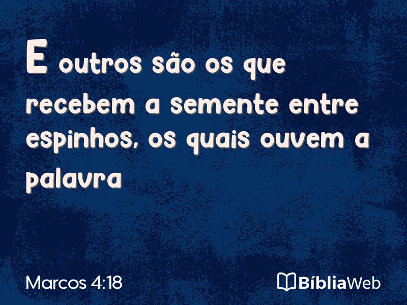 Marcos 4:18 em imagem para compartilhar