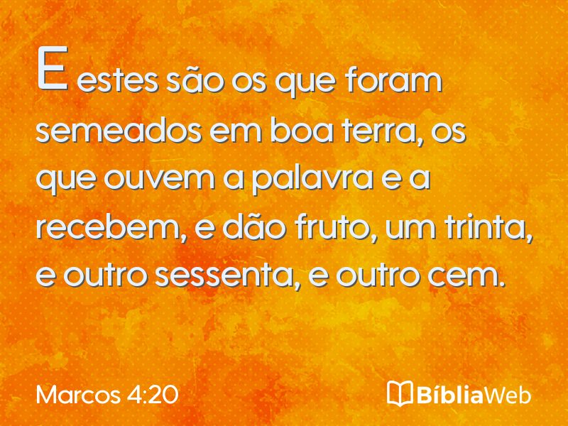 Marcos 4:20 em imagem para compartilhar