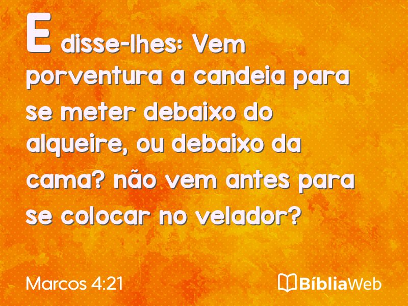 Marcos 4:21 em imagem para compartilhar