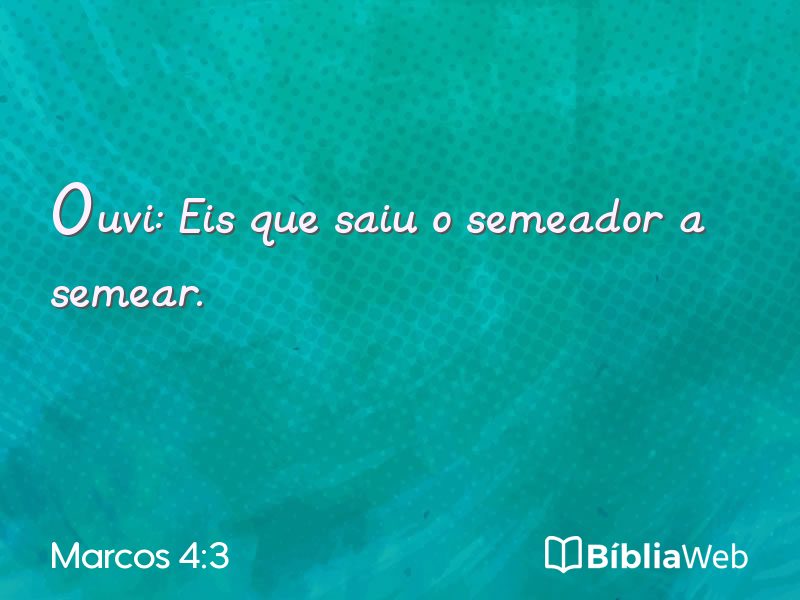 Marcos 4:3 em imagem para compartilhar