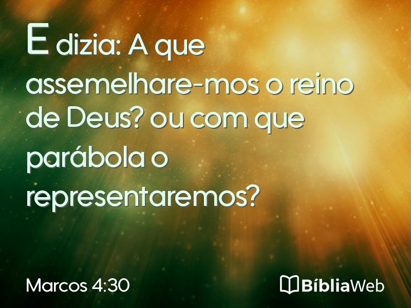 Marcos 4:30 em imagem para compartilhar