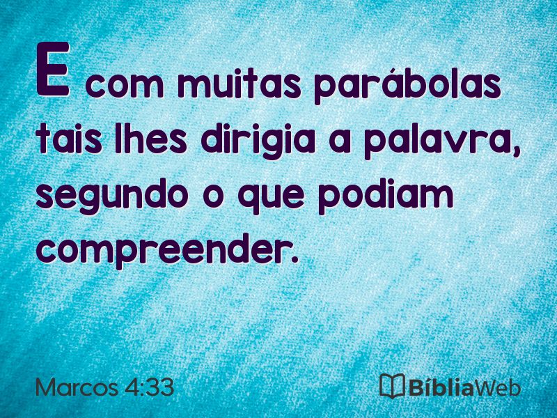 Marcos 4:33 em imagem para compartilhar