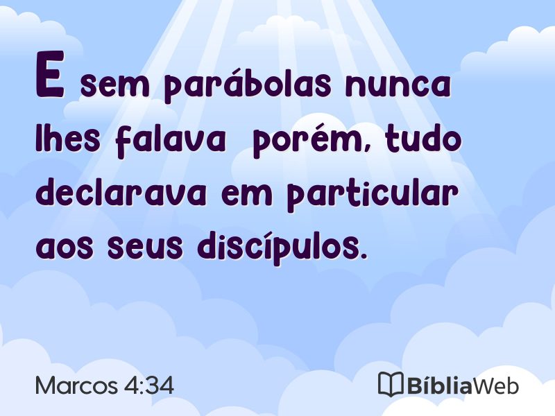 Marcos 4:34 em imagem para compartilhar