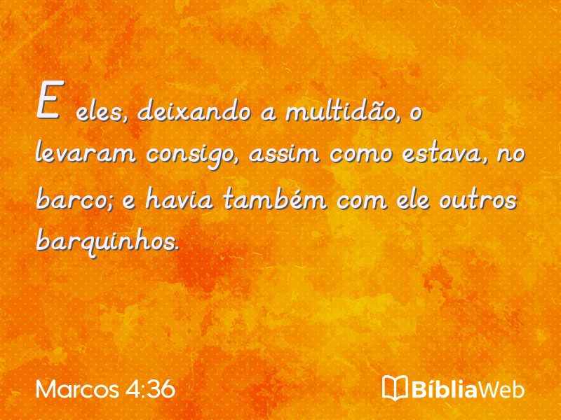 Marcos 4:36 em imagem para compartilhar