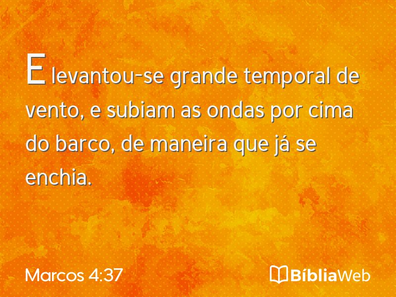 Marcos 4:37 em imagem para compartilhar
