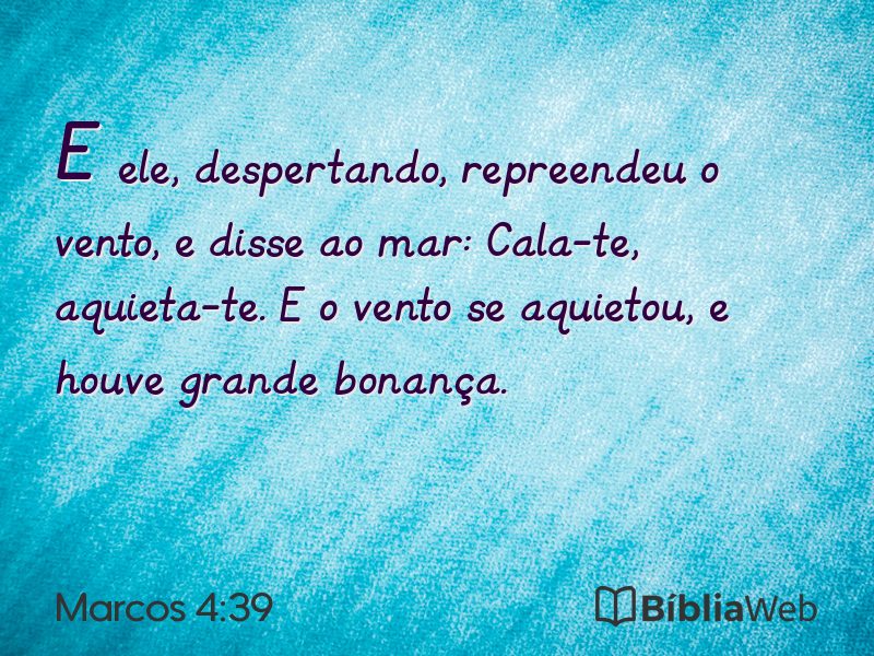 Marcos 4:39 em imagem para compartilhar