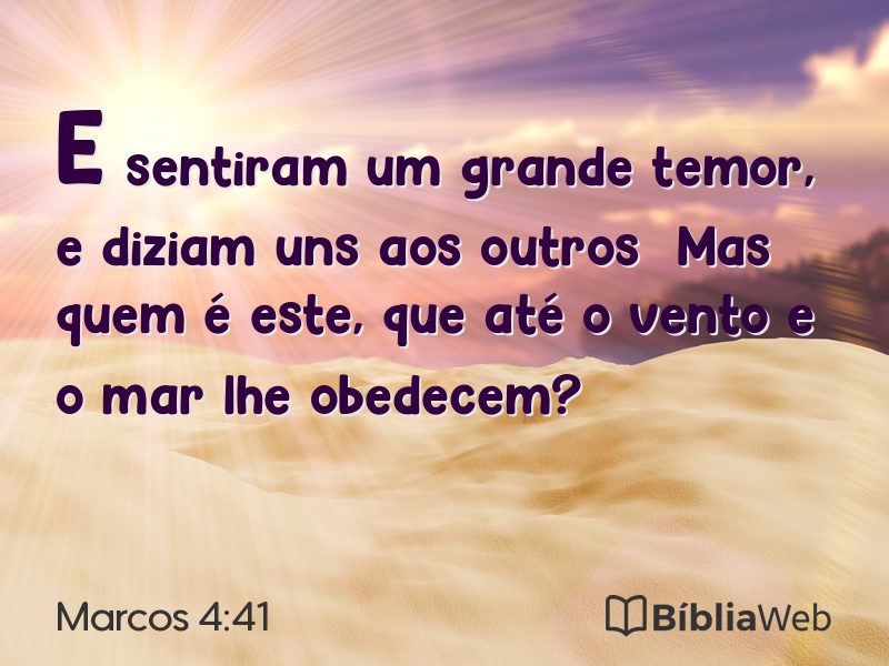 Marcos 4:41 em imagem para compartilhar