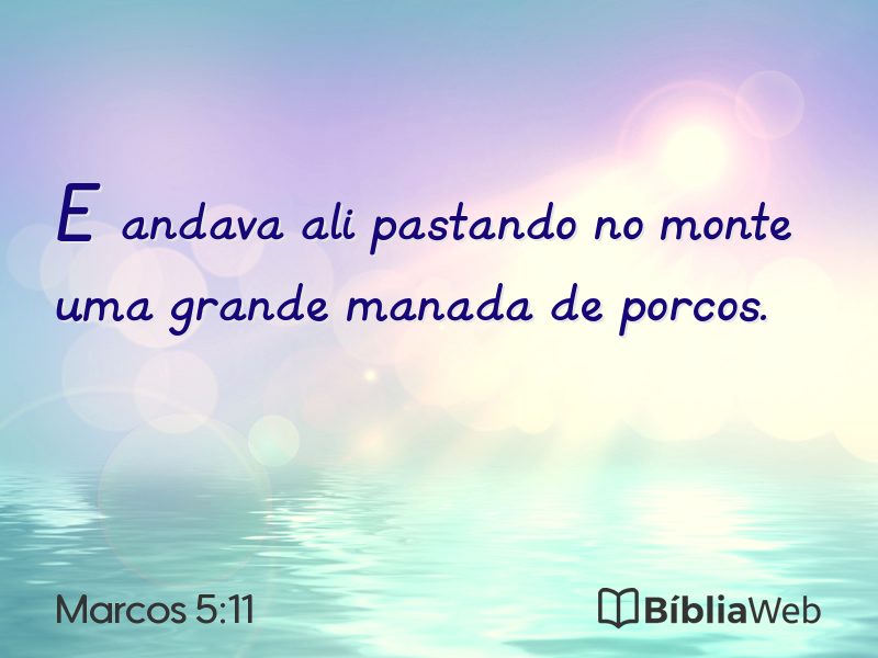 Marcos 5:11 em imagem para compartilhar