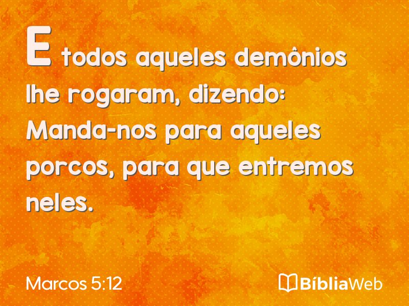 Marcos 5:12 em imagem para compartilhar