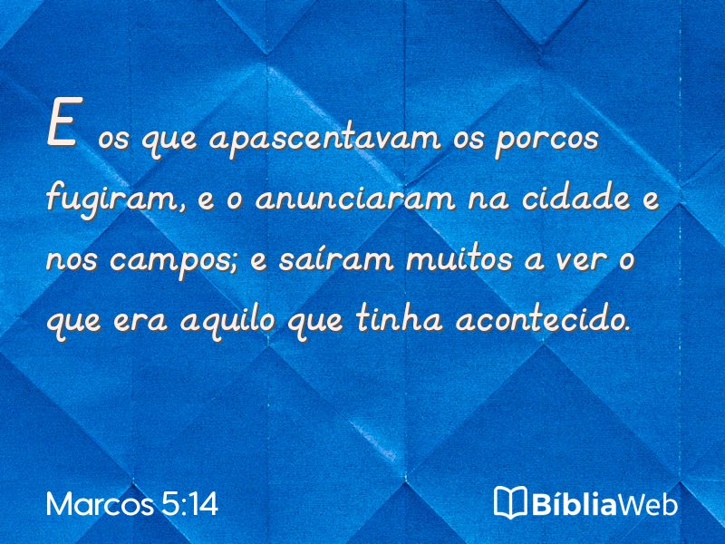 Marcos 5:14 em imagem para compartilhar