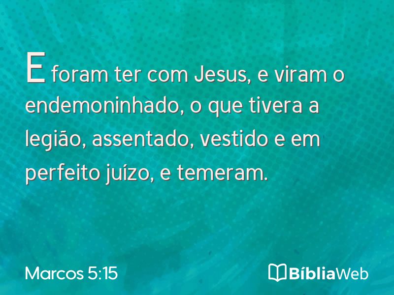 Marcos 5:15 em imagem para compartilhar